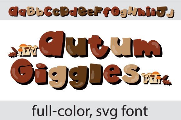 Autumn Giggles: A Playful Color Font for Seasonal Charm