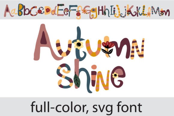Autumn Shine: A Playful Full-Color Font for Seasonal Designs