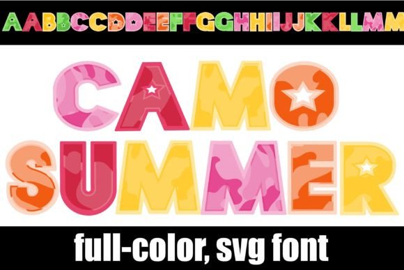 Camo Summer: A Vibrant SVG Font for Modern Design