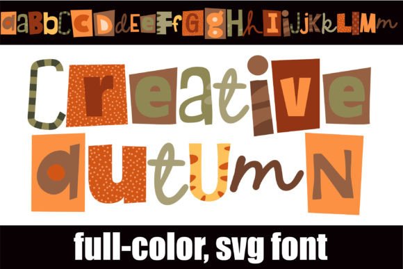 Creative Autumn: A Full-Color Font for Seasonal Design Projects