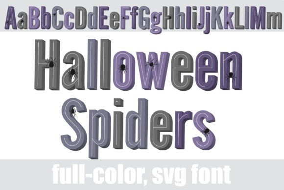 Halloween Spiders: A Playful SVG Font for Spooky Designs