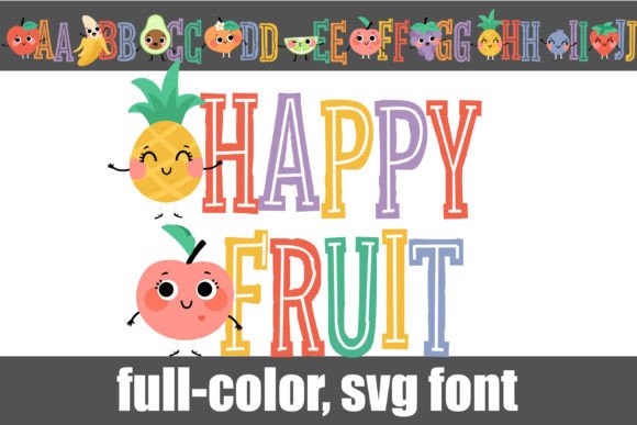 Happy Fruit: A Colorful Serif Font for Creative Projects
