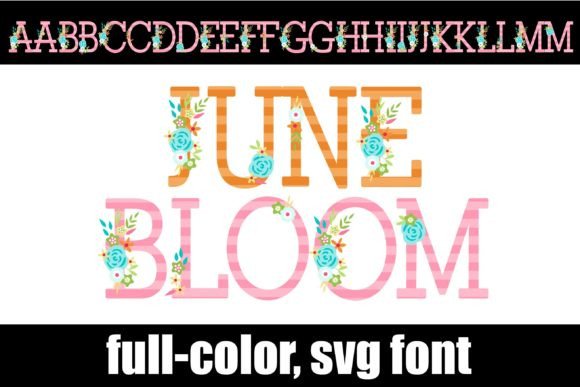 June Bloom: A Flourished Pink Font for Vibrant Designs