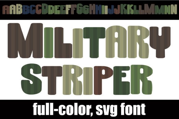 Military Striper: Bold Striped Typography for Impactful Design