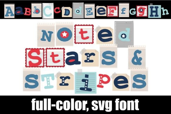 Noted Stars and Stripes: A Dynamic Color Font for Impactful Design