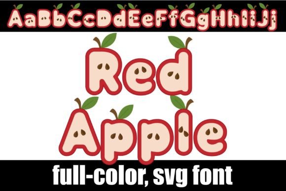 Red Apple: The Full-Color SVG Font for Bold, Playful Designs