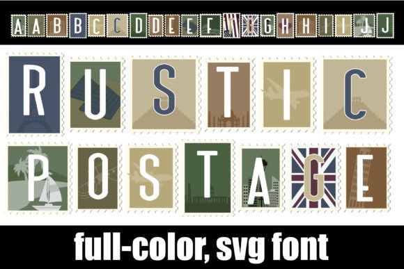Rustic Postage: A Creative Font for Adventure-Ready Brands