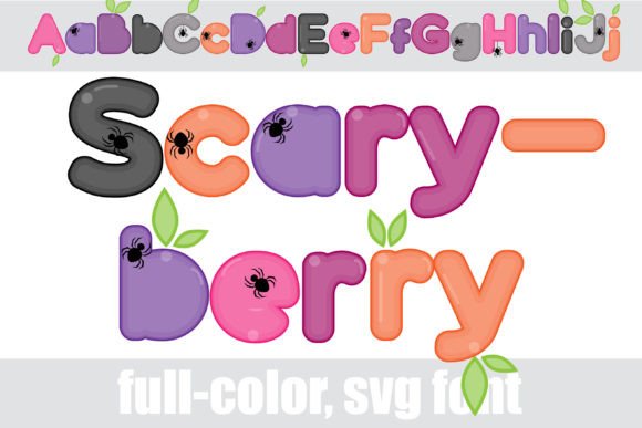 Scaryberry: A Playfully Spooky Color Font for Halloween Designs
