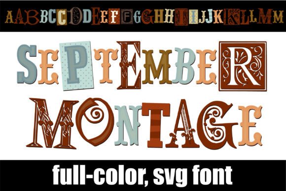 September Montage: Capturing Autumn's Palette in Type