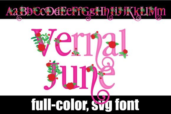 Vernal June: A Flourished Pink Font for Vibrant Branding